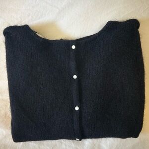 Sézane Gaspard Cardigan Sweater in Black - Size Small